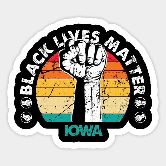 Iowa black lives matter political protest Sticker by Jannysingle